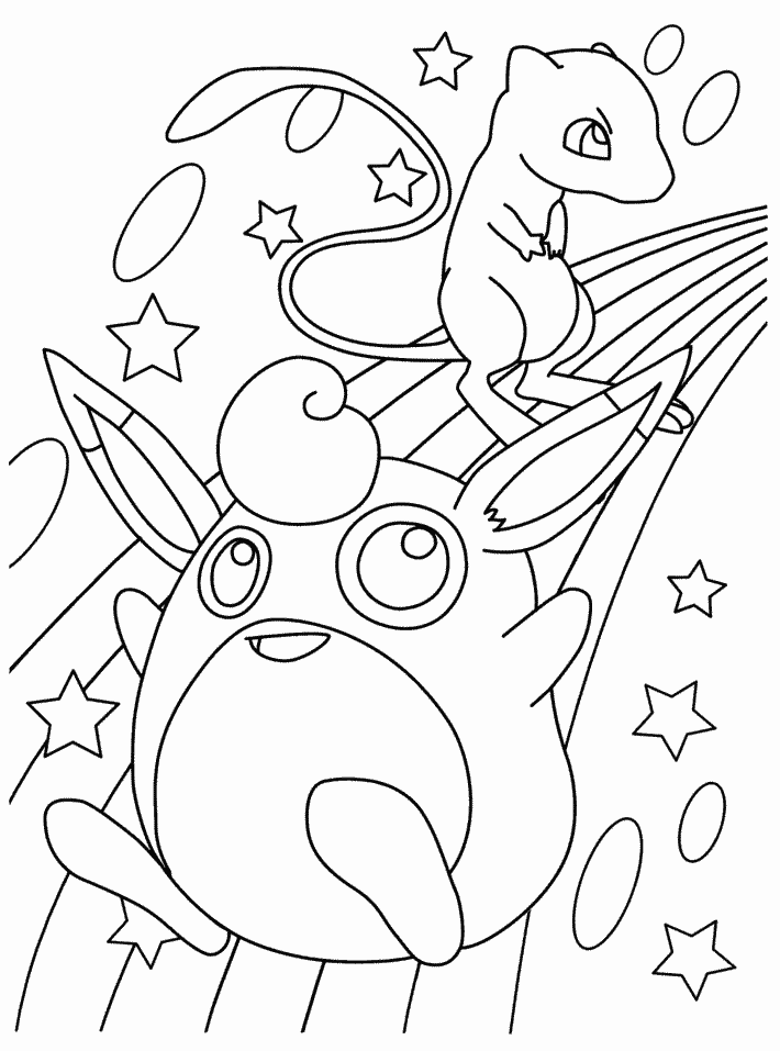 Plansa de colorat cu Pokemon 75 73